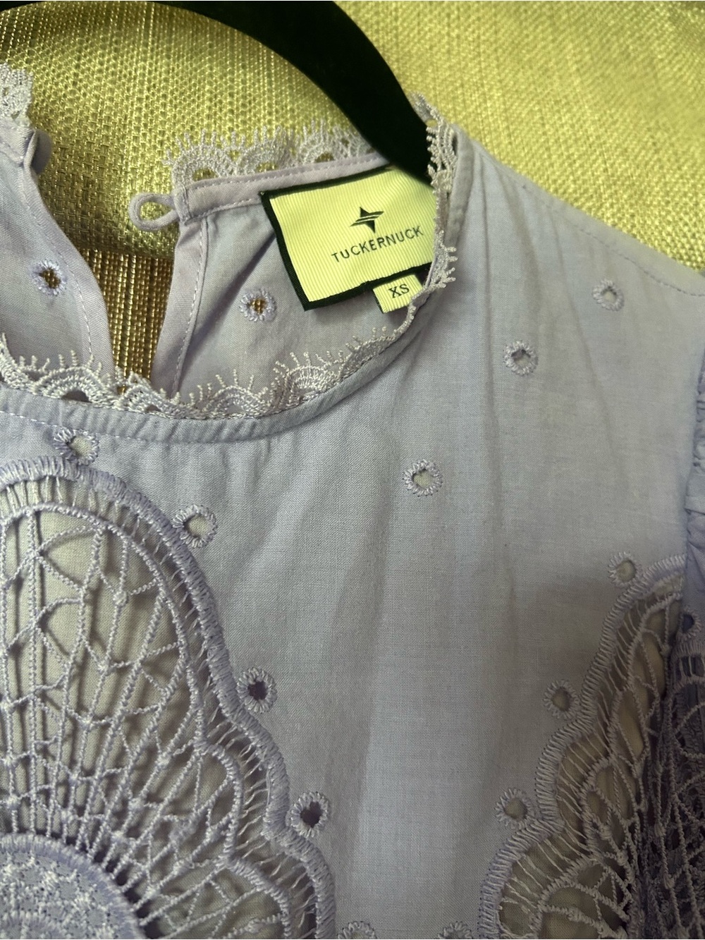 Tuckernuck Lavender Eyelet Midi Dress - Picture 2 of 4